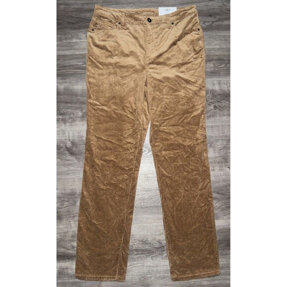 Style and Co Women's Camel Color Corduroy Straight High Rise Size 12 New NWT - Picture 1 of 6
